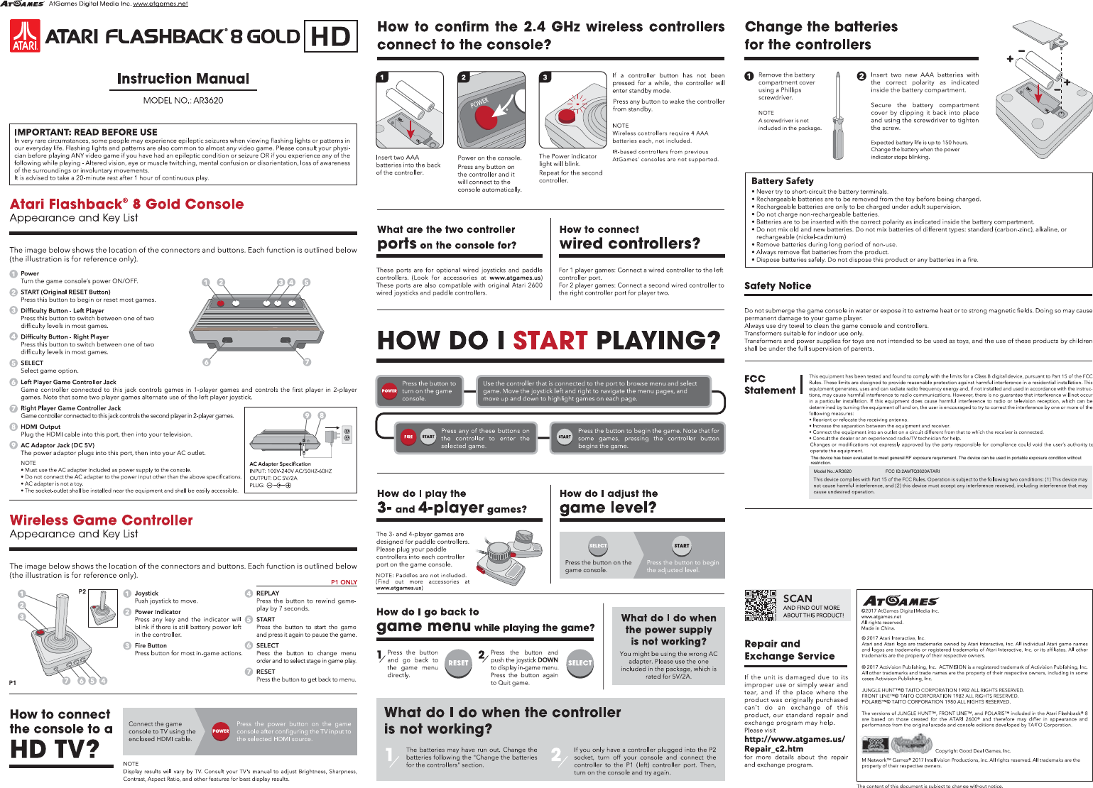 Atari Flashback 5 Instruction Manual